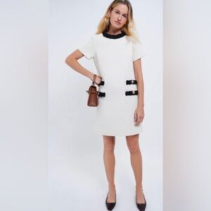 EUC Tuckernuck Jackie Dress Black White Cream MEDIUM WORN ONCE